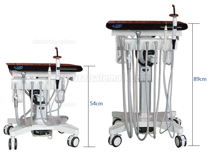 Greeloy GU-P302S Adjustable Mobile Dental Delivery Cart Unit System